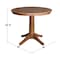 International Concepts Round 36 in Round Top Pedestal Table, 29.9 in Height, Distressed Oak, 36 in W, 36 in L, 29.9 in H K42-36RT-27B - alternate 4